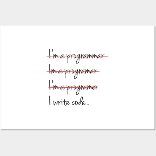 I Write Code - Funny Programming Jokes - Light Color Posters and Art